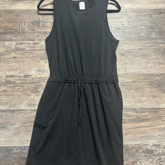 Members Mark Black Halter Neck Sleeveless Sheath Midi Dress for Casual Wear - Picture 1 of 4